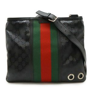 GUCCI Black Leather Shoulder Bag